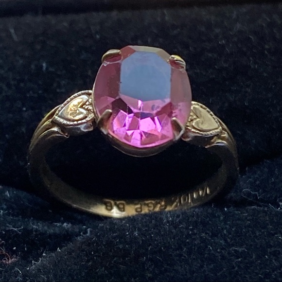 Vintage Marked 10K RGP BG Pink Delicate Ring - Picture 9 of 9